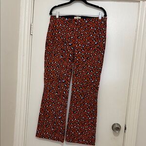 Maeve Orange and Black Leopard Print Pants